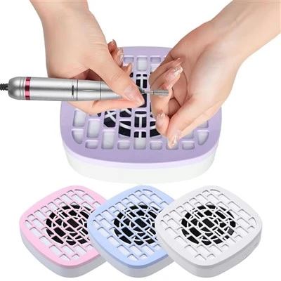 TFSCLOIN 858-M3 Mini USB Nail Dust Collector - Portable Low Noise Vacuum Cleaner With Filter Pads (White/Pink/Blue/Purple)